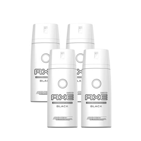 Kit Desodorante Antitranspirante Aerossol Axe Black 90g 4uni Menor preço em Kit Desodorante Antitranspirante Aerossol Axe Black 90g 4uni