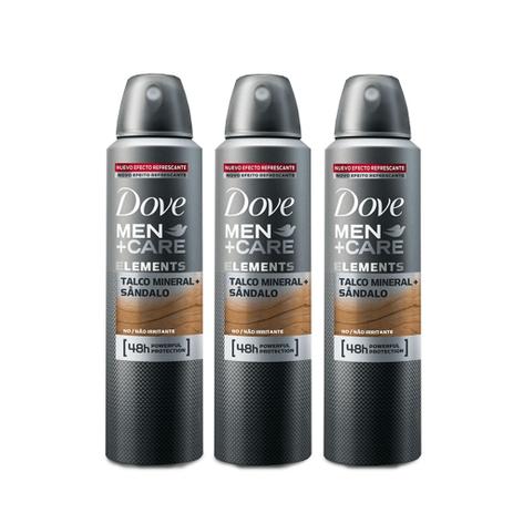 Kit Desodorante Antitranspirante Aerossol Dove Men Talco Mineral 150ml com 3 unidades leve + por - Menor preço em Kit Desodorante Antitranspirante Aerossol Dove Men Talco Mineral 150ml com 3 unidades leve + por -