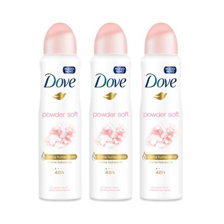 Kit Desodorante Antitranspirante Aerossol Dove Powder Soft 150ml com 3 unidades leve + por - Menor preço em Kit Desodorante Antitranspirante Aerossol Dove Powder Soft 150ml com 3 unidades leve + por -
