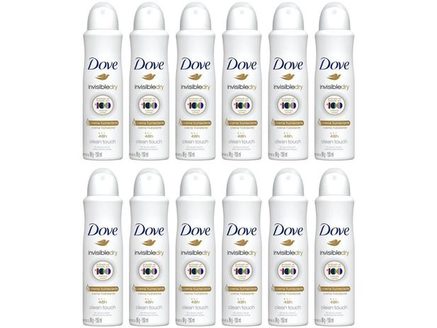 Kit Desodorante Dove Feminino Invisible Dry 150ml Caixa c/ 12 Unidades Menor preço em Kit Desodorante Dove Feminino Invisible Dry 150ml Caixa c/ 12 Unidades