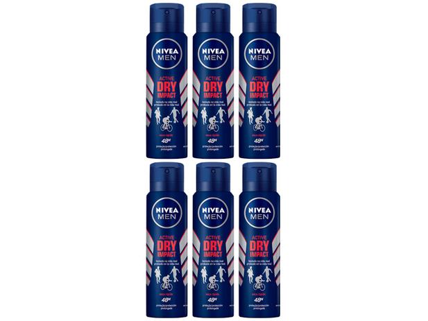 Kit 5 Unidades Desodorante Aerosol Rexona Men Active Dry 150ml