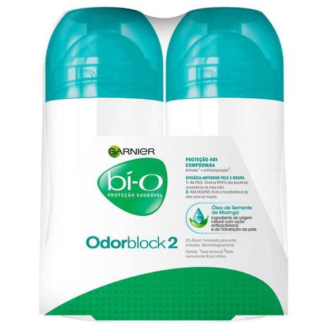 Kit Desodorantes Rollon Garnier Bí-O Odorblock Feminino 50ml c/2un - Bio Menor preço em Kit Desodorantes Rollon Garnier Bí-O Odorblock Feminino 50ml c/2un - Bio