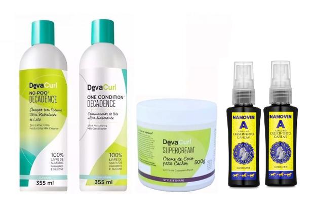 Kit Deva Curl Decadence e Supercream 500g e 2 Nanovin A Menor preço em Kit Deva Curl Decadence e Supercream 500g e 2 Nanovin A