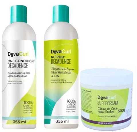 Kit Deva Curl Decadence e Supercream Menor preço em Kit Deva Curl Decadence e Supercream