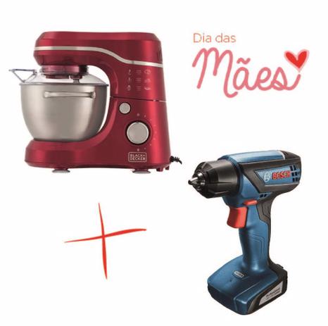 Kit dia das Mães Furadeira Smart Bosch Bivolt GSR1000 e Batedeira Planetaria 110V - Blackdecker Menor preço em Kit dia das Mães Furadeira Smart Bosch Bivolt GSR1000 e Batedeira Planetaria 110V - Blackdecker
