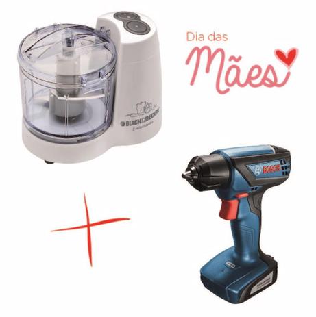 Kit dia das Mães Furadeira Smart Bosch Bivolt GSR1000 + Mini Processador HC21P 220V - Blackdecker é boa?