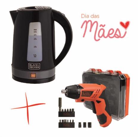 Kit dia das Mães Parafusadeira Bateria Black Decker KC4815K-BR + Chaleira Eletrica 2 Lts KXB 110V - Blackdecker é boa?