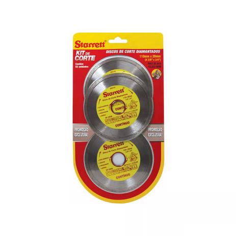 Kit Disco de Corte Diamantado Contínuo Starrett Menor preço em Kit Disco de Corte Diamantado Contínuo Starrett