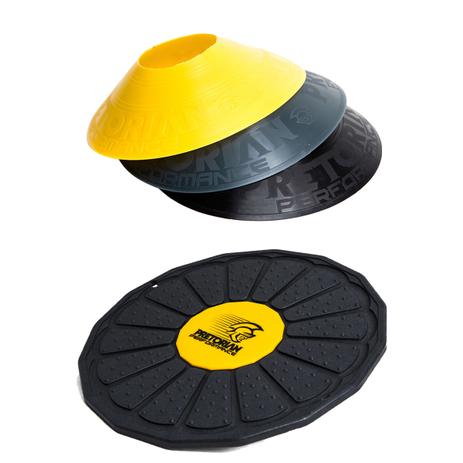 Kit Disco de Equilíbrio com Ajuste de Altura Pretorian DE-PP + 12 Half Cones Chapéu Chinês Menor preço em Kit Disco de Equilíbrio com Ajuste de Altura Pretorian DE-PP + 12 Half Cones Chapéu Chinês