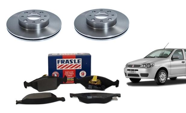 Kit Disco Freio Dianteiro + Pastilha Palio Siena até 2010 - Mds / frasle Menor preço em Kit Disco Freio Dianteiro + Pastilha Palio Siena até 2010 - Mds / frasle