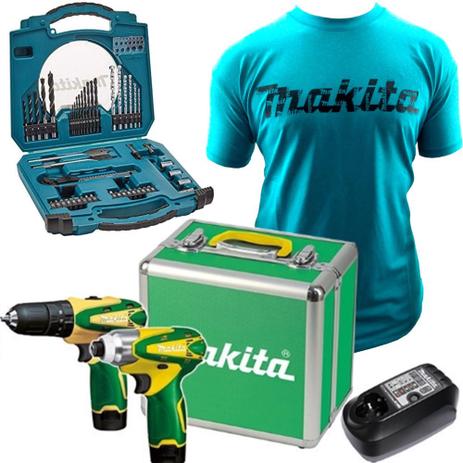Kit Dk1493 BR Furadeira E Parafusadeira Hp330d e Td090d Makita C Camiseta XG é boa?