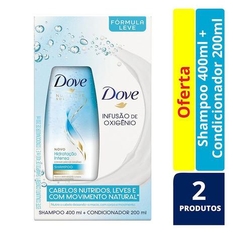 Kit Dove Oxigênio Shampoo 400ml + Condicionador 200ml Menor preço em Kit Dove Oxigênio Shampoo 400ml + Condicionador 200ml