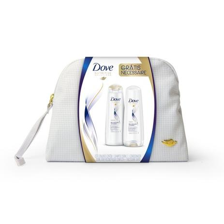 Kit Dove Reconstrução Completa Shampoo + Condicionador 200ml Grátis Necessaire - Dove derma Menor preço em Kit Dove Reconstrução Completa Shampoo + Condicionador 200ml Grátis Necessaire - Dove derma