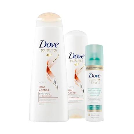 Kit Dove Ultra Cachos Shampoo + Condicionador Ganhe Shampoo a Seco Dove Care On Day 2 75ml Menor preço em Kit Dove Ultra Cachos Shampoo + Condicionador Ganhe Shampoo a Seco Dove Care On Day 2 75ml