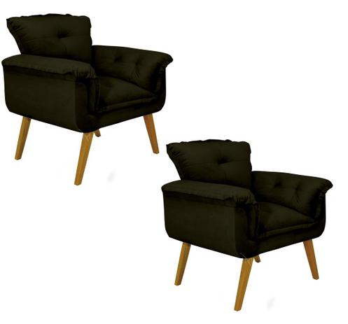 Kit Duas Poltrona Sofá Opala Decoração Em Fibra de Silicone - Nanda Decor - Sued Preto é boa?