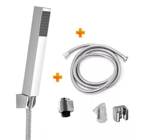 Kit ducha de mão luxo quadrada - Idral Menor preço em Kit ducha de mão luxo quadrada - Idral