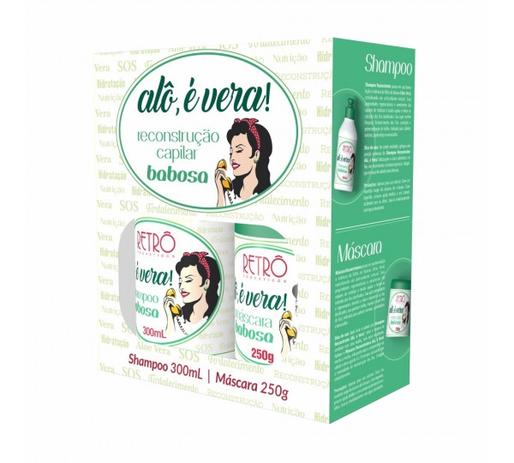 Kit Duo Babosa Reconstrutor Alô É Vera Retrô Cosméticos Shampoo 300ml e Máscara 250ml Menor preço em Kit Duo Babosa Reconstrutor Alô É Vera Retrô Cosméticos Shampoo 300ml e Máscara 250ml