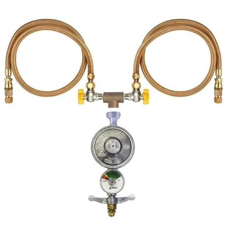 Kit Duplo Mangueiras 2,00mt Instalação Gás Glp Cooktop Forno - Guiga Gás peças e acessórios Menor preço em Kit Duplo Mangueiras 2,00mt Instalação Gás Glp Cooktop Forno - Guiga Gás peças e acessórios