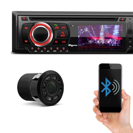 Kit DVD Player Quatro Rodas 1 Din Tela LED 3 Pol BT USB MP3 com Câmera Ré Colorida e Visão Noturna - Prime Menor preço em Kit DVD Player Quatro Rodas 1 Din Tela LED 3 Pol BT USB MP3 com Câmera Ré Colorida e Visão Noturna - Prime