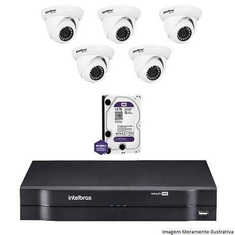 Kit Dvr Intelbras 8 Canais MHDX 5 Câmeras IPs Dome VIP S4020 HD 1 TB WD Purple Menor preço em Kit Dvr Intelbras 8 Canais MHDX 5 Câmeras IPs Dome VIP S4020 HD 1 TB WD Purple