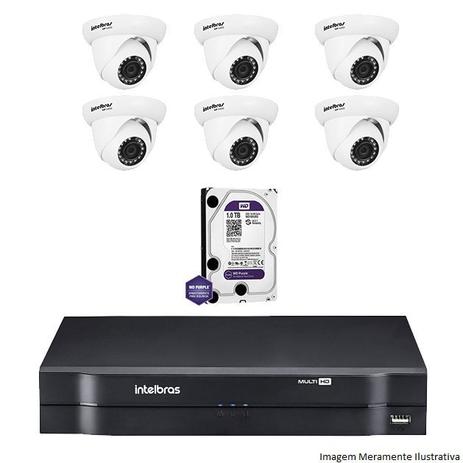 Kit Dvr Intelbras 8 Canais MHDX 6 Câmeras IPs Dome VIP S4020 HD 1 TB WD Purple Menor preço em Kit Dvr Intelbras 8 Canais MHDX 6 Câmeras IPs Dome VIP S4020 HD 1 TB WD Purple