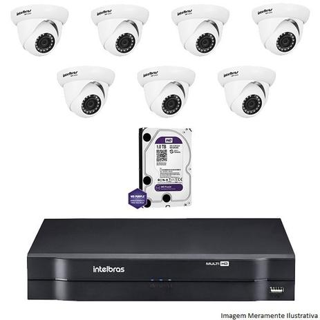 Kit Dvr Intelbras 8 Canais MHDX 7 Câmeras IPs Dome VIP S4020 HD 1 TB WD Purple Menor preço em Kit Dvr Intelbras 8 Canais MHDX 7 Câmeras IPs Dome VIP S4020 HD 1 TB WD Purple