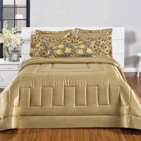 Kit Edredom Charmousse Queen Sublime 7 Peças - Dourado - Valle enxovais Menor preço em Kit Edredom Charmousse Queen Sublime 7 Peças - Dourado - Valle enxovais