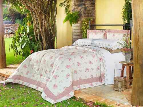 Kit Edredom Di Cotone King 03 Peças 100 Algodão 150 Fios Rosê - Ione enxovais Menor preço em Kit Edredom Di Cotone King 03 Peças 100 Algodão 150 Fios Rosê - Ione enxovais