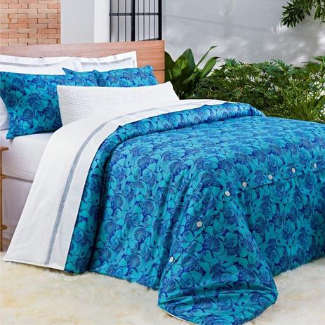 Kit Edredom Dolce Vitta - Azul Tiffany - Queen - 3 Peças - Morar chic Menor preço em Kit Edredom Dolce Vitta - Azul Tiffany - Queen - 3 Peças - Morar chic