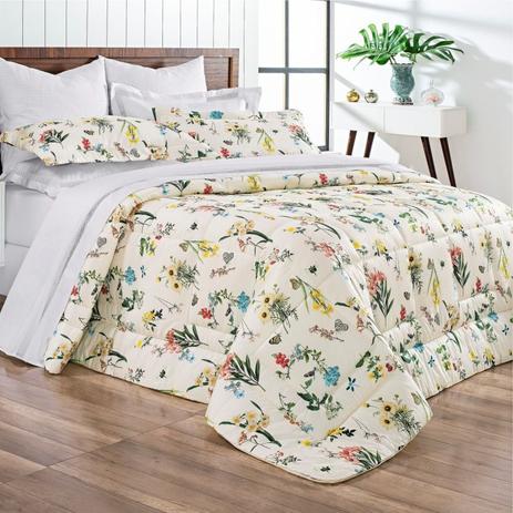Kit Edredom Dolce Vitta Flores e Borboletas - King - Cód - 8913 - Morar chic Menor preço em Kit Edredom Dolce Vitta Flores e Borboletas - King - Cód - 8913 - Morar chic