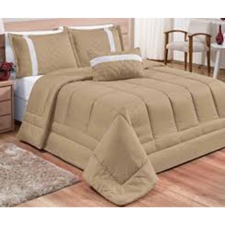 Kit Edredom Elegance Casal 6 peças - Caqui - Linha avulsa enxovais Menor preço em Kit Edredom Elegance Casal 6 peças - Caqui - Linha avulsa enxovais