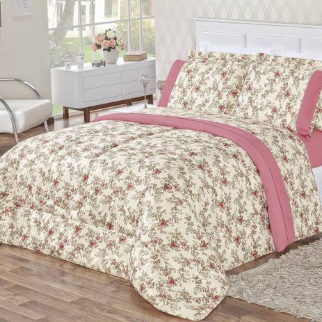 Kit Edredom Estampado MicroPercal 200 Fios Naturale Casal 03 Peças - Vermelho - Bia enxovais Menor preço em Kit Edredom Estampado MicroPercal 200 Fios Naturale Casal 03 Peças - Vermelho - Bia enxovais
