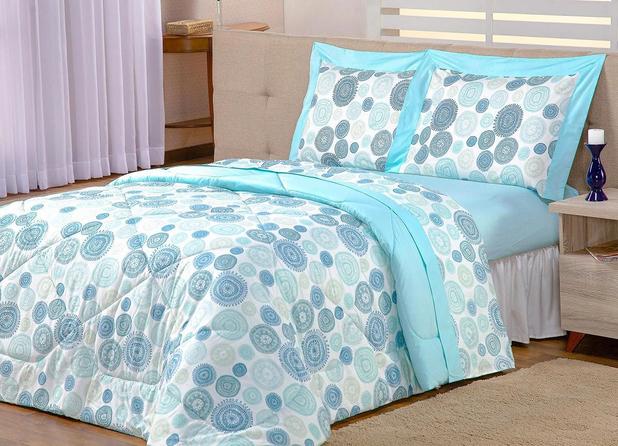 Kit Edredom Mandala Queen Verde Claro com 5 peças - Aquarela é ruim? Kit Edredom Mandala Queen Verde Claro com 5 peças - Aquarela é boa?