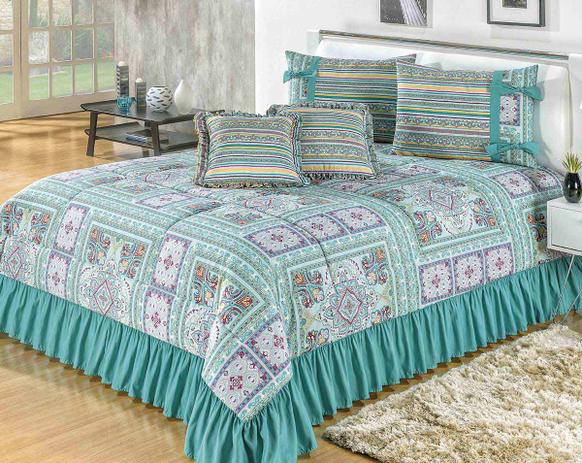 Kit Edredom Queen Coleção Marrakechi Tifani com 7 peças - Casa sua beleza Menor preço em Kit Edredom Queen Coleção Marrakechi Tifani com 7 peças - Casa sua beleza