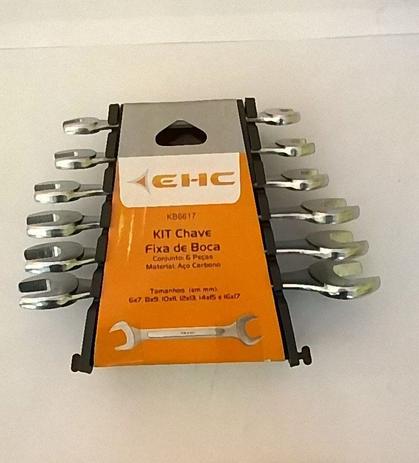 KIT EHC Chave Fixa de Boca 6 peças Aço Carbono 6x7 8x9 10x11 12x13 14x15 16x17 Menor preço em KIT EHC Chave Fixa de Boca 6 peças Aço Carbono 6x7 8x9 10x11 12x13 14x15 16x17