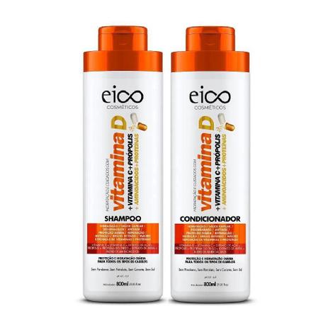 Kit Eico Shampoo+Condicionador Vitamina D 800ml cada Menor preço em Kit Eico Shampoo+Condicionador Vitamina D 800ml cada