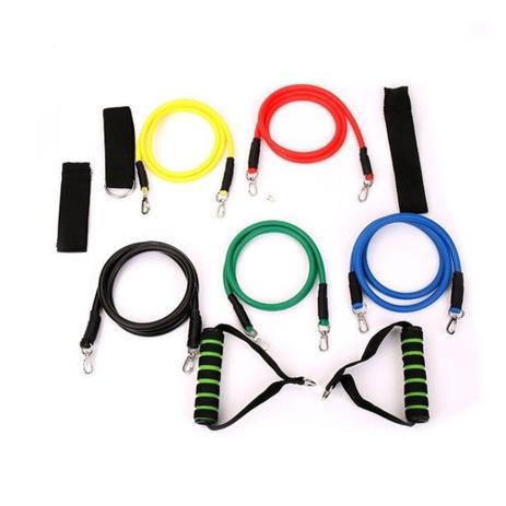Kit Elasticos Tubing Exercicios Extensores Funcional Fitness - Ideal Menor preço em Kit Elasticos Tubing Exercicios Extensores Funcional Fitness - Ideal