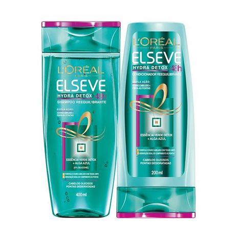 Kit Elseve Shampoo Hydra Detox 375ml + Condicionador 170ml Menor preço em Kit Elseve Shampoo Hydra Detox 375ml + Condicionador 170ml