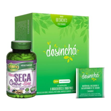 Kit Emagrecedor Com Desinchá + Fibra Seca 120 Cápsulas 600mg Menor preço em Kit Emagrecedor Com Desinchá + Fibra Seca 120 Cápsulas 600mg