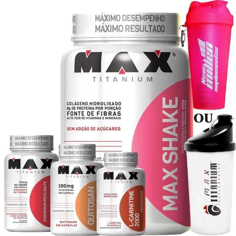 Kit Emagrecedor Feminino - Max Titanium Menor preço em Kit Emagrecedor Feminino - Max Titanium