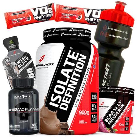 Kit Emagrecimento e Massa Muscular Magra - Whey Isolado 900g + Bcaa 12.1.1 + Termogenico Importado - Body action Menor preço em Kit Emagrecimento e Massa Muscular Magra - Whey Isolado 900g + Bcaa 12.1.1 + Termogenico Importado - Body action