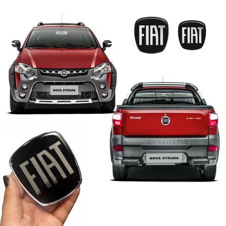 Kit Emblema Adesivo Tras Diant Fiat Strada Black Resinado - Sportinox Menor preço em Kit Emblema Adesivo Tras Diant Fiat Strada Black Resinado - Sportinox