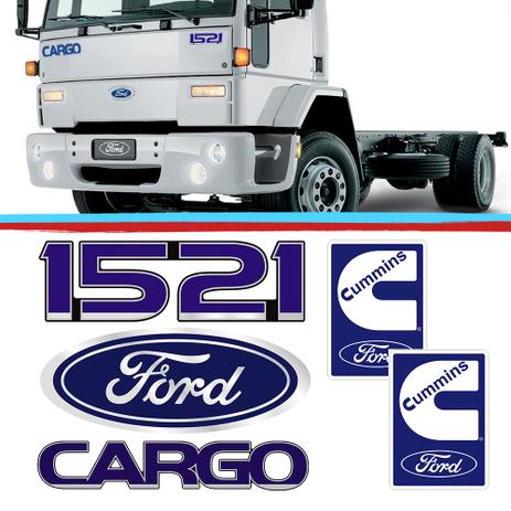 Kit Emblemas Caminhao Ford Cargo 1521 Azul Adesivo Resinado 05 Pecas - Sport inox é boa?