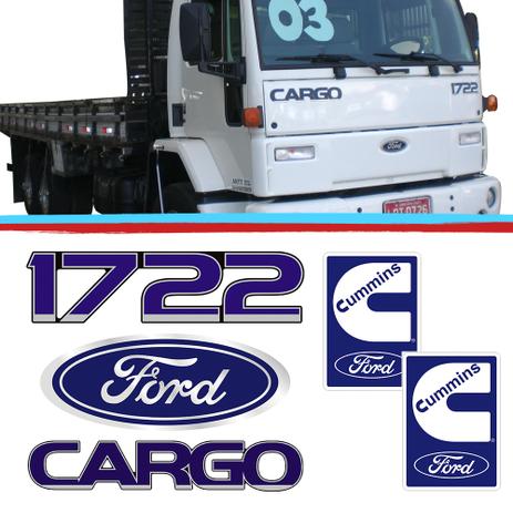 Kit Emblemas Caminhao Ford Cargo 1722 Azul Adesivo Resinado 05 Pecas - Sport Inox Menor preço em Kit Emblemas Caminhao Ford Cargo 1722 Azul Adesivo Resinado 05 Pecas - Sport Inox