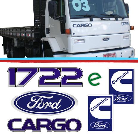 Kit Emblemas Caminhao Ford Cargo 1722E Azul Adesivo Resinado 05 Pecas - Sport inox Menor preço em Kit Emblemas Caminhao Ford Cargo 1722E Azul Adesivo Resinado 05 Pecas - Sport inox
