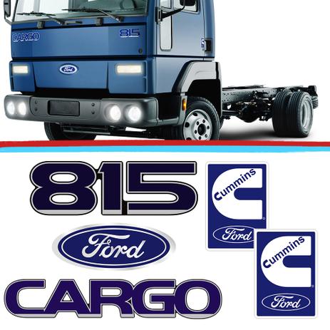 Kit Emblemas Caminhao Ford Cargo 815 Azul Escuro Adesivo Resinado 05 Pecas - Sport inox é boa?