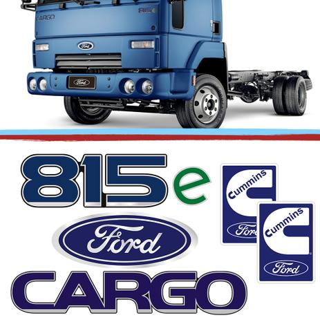 Kit Emblemas Caminhao Ford Cargo 815E Azul Adesivo Resinado 05 Pecas - Sport inox é boa?