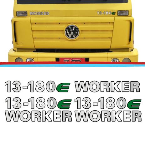 Kit Emblemas Caminhao Vw 13-180E Worker Adesivo Resinado 04 Pecas - Sport inox Menor preço em Kit Emblemas Caminhao Vw 13-180E Worker Adesivo Resinado 04 Pecas - Sport inox
