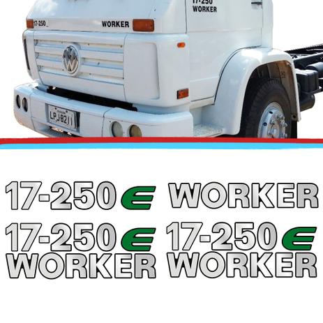 Kit Emblemas Caminhao Vw 17-250E Worker Adesivo Resinado 04 Pecas - Sport inox Menor preço em Kit Emblemas Caminhao Vw 17-250E Worker Adesivo Resinado 04 Pecas - Sport inox
