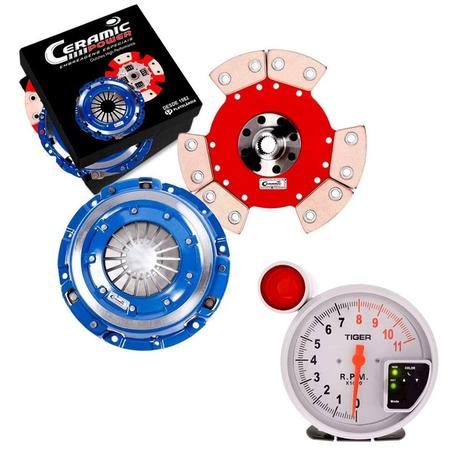 KIT EMBREAGEM CERAMICA GOL SANTANA PARATI SAVEIRO PASSAT 1.8 E 2.0 SEM MOLA 6 PASTILHA + Contagiros - Ceramic power Menor preço em KIT EMBREAGEM CERAMICA GOL SANTANA PARATI SAVEIRO PASSAT 1.8 E 2.0 SEM MOLA 6 PASTILHA + Contagiros - Ceramic power